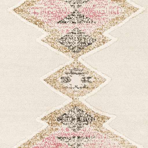 Kingborough Cream/Pink Cotton Area Rug - Clearance