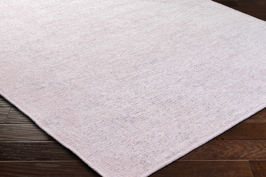 Isako Dusty Pink Solid Washable Area Rug - Clearance