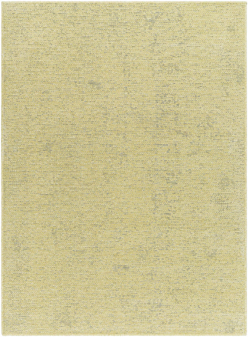 Close-up of the Isako Solid Lime Washable Area Rug, showing its textured weave and subtle grass green and tan color variations. Design-Rectangle-537