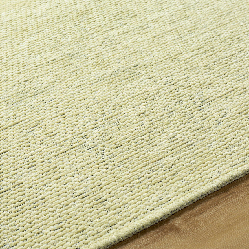 Isako Solid Lime Washable Area Rug - Promo