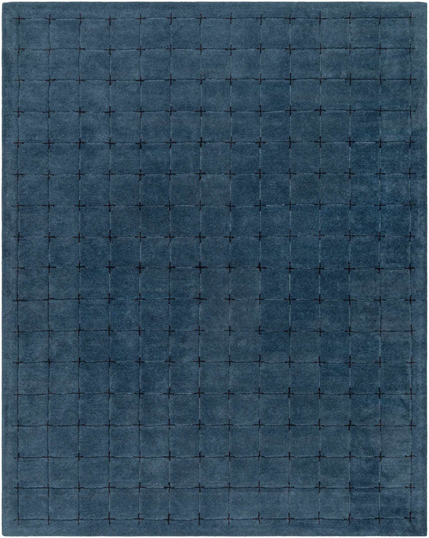 Sanvi Navy Wool Area Rug