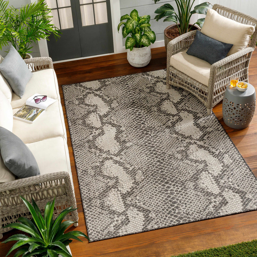 Estee Nutmeg Snake-Patterned Area Rug - Clearance