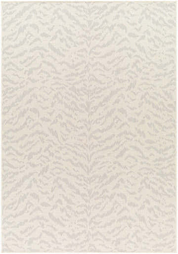 Close-up of Friso Cream Area Rug with a subtle beige and gray abstract pattern and soft, woven texture. Design-Rectangle-537