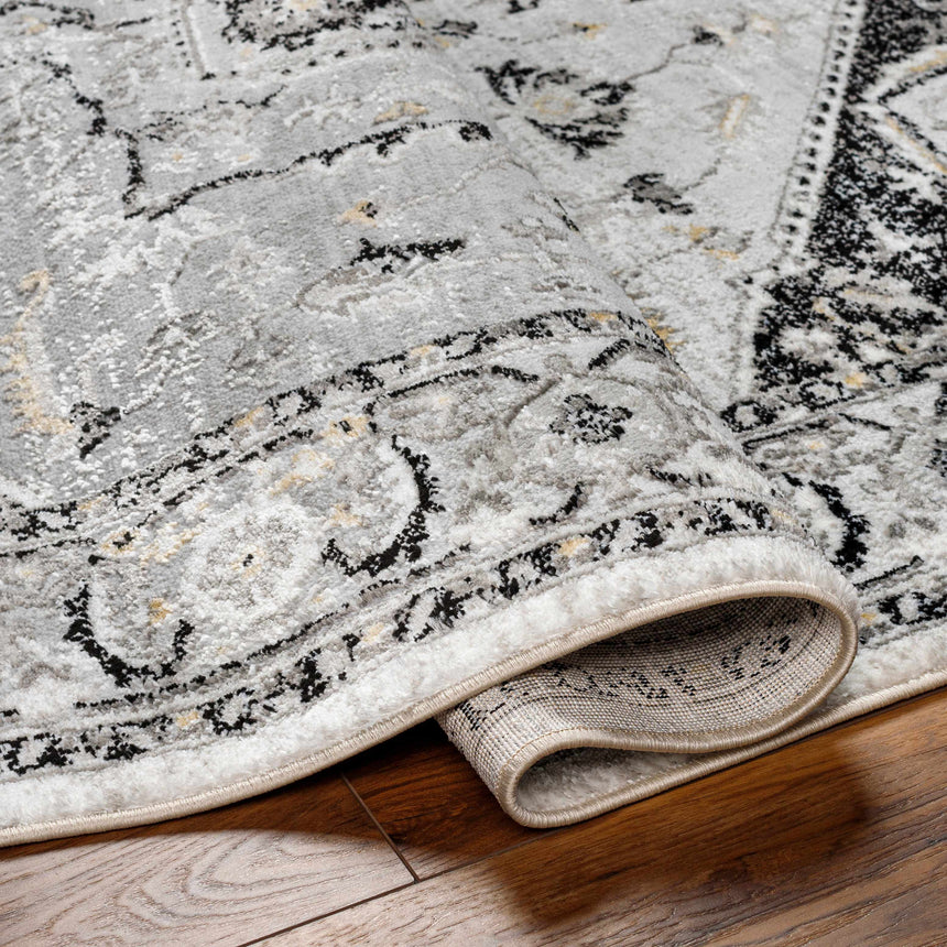 Gauri Gray Medallion Area Rug - Clearance
