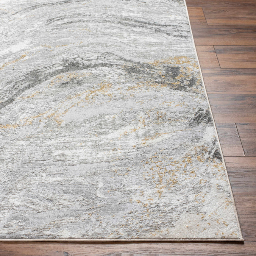 Tess Gray & Brown Marble Area Rug - Clearance