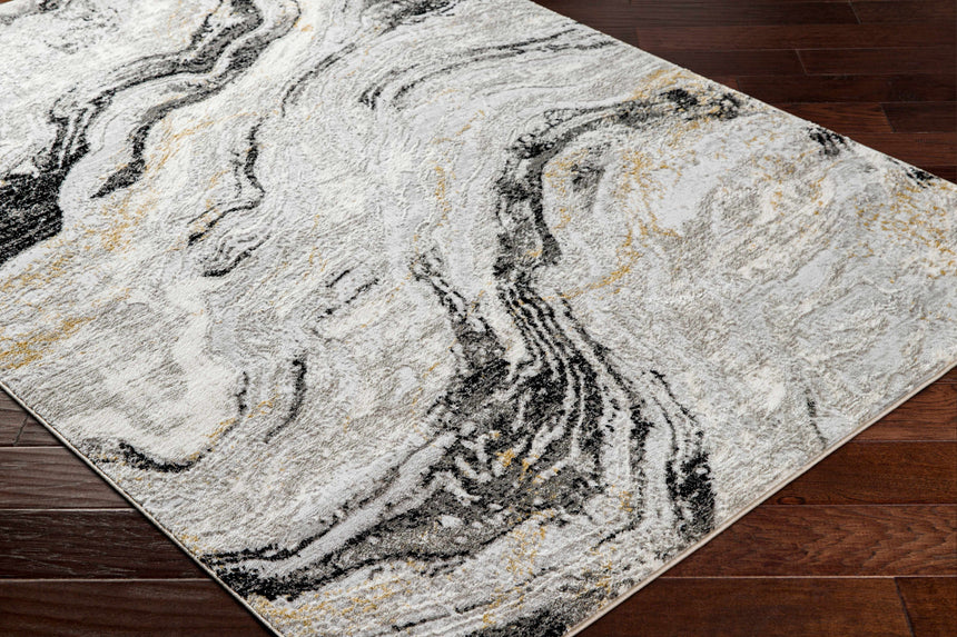Tess Gray Marble Area Rug - Clearance