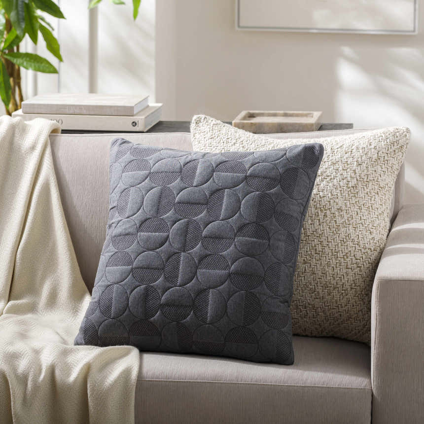 Paniz Charcoal Throw Pillow