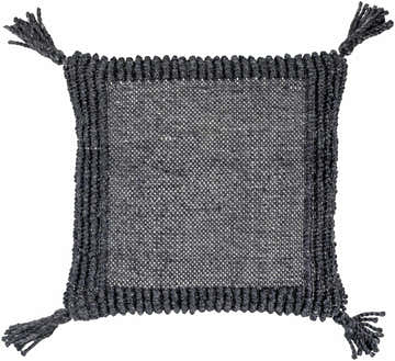 Linex Black Linear Pattern Modern Recycled PET Yarn Outdoor Accent Pillow - Clearance