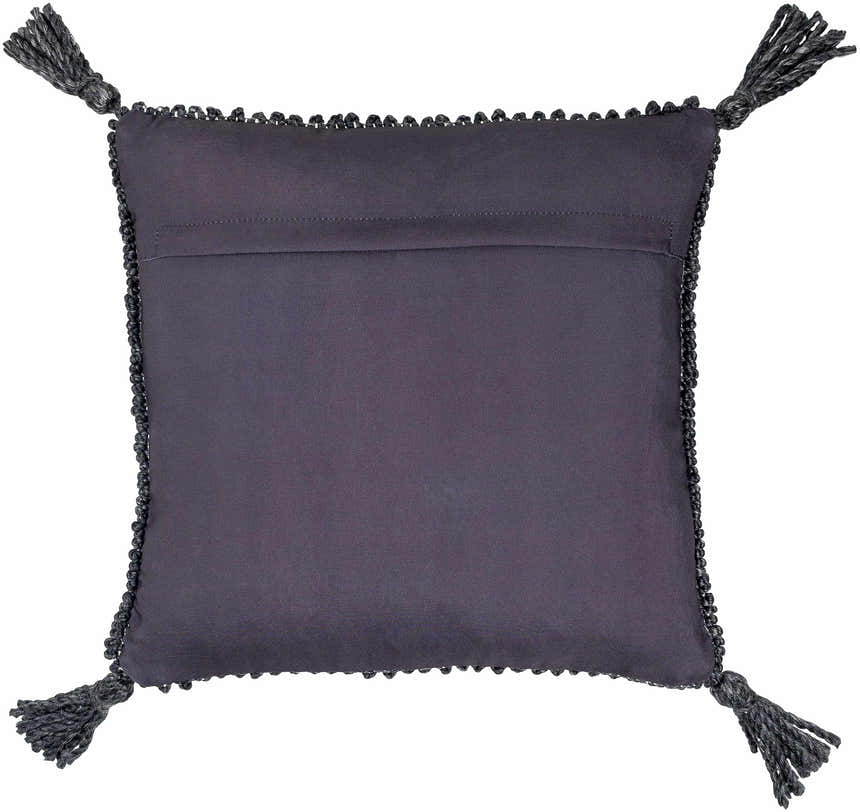 Linex Black Linear Pattern Modern Recycled PET Yarn Outdoor Accent Pillow - Clearance