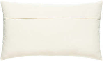 Iverra Ivory Soft Textured Woven Cottage Country Cotton Lumbar Pillow - Clearance