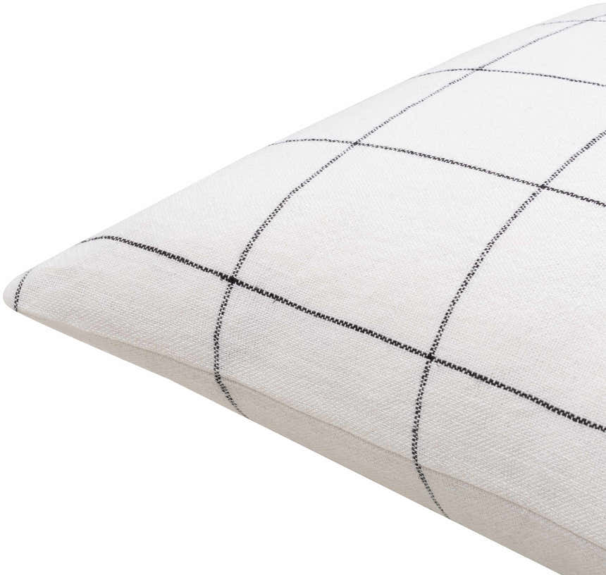 Lunet Ivory Subtle Slub Texture Cottage Linen Accent Pillow - Clearance