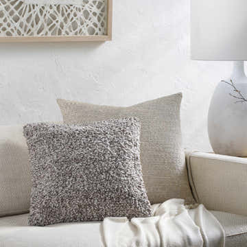 Branor Medium Brown Channeled Texture Modern Polyester Accent Pillow - Clearance