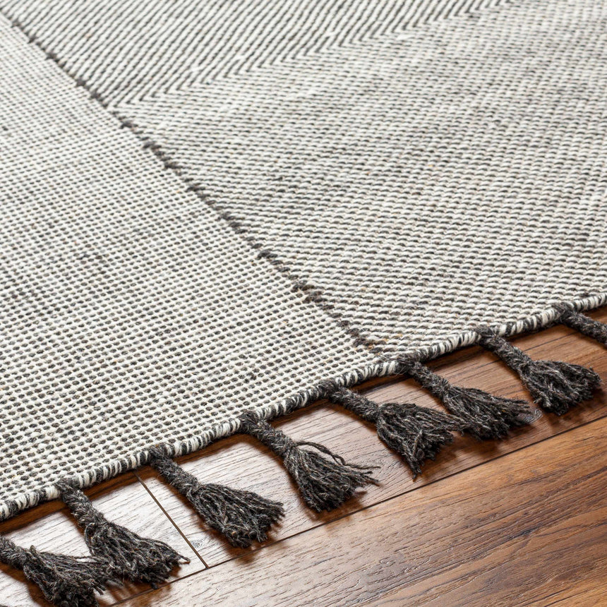 Abhay Gray Wool Area Rug - Clearance