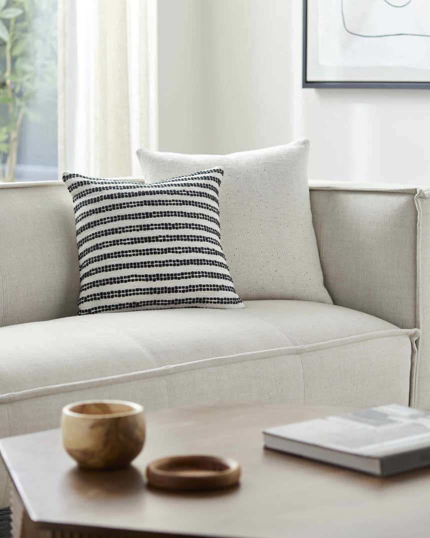 Lucia Off White Throw Pillow - Clearance