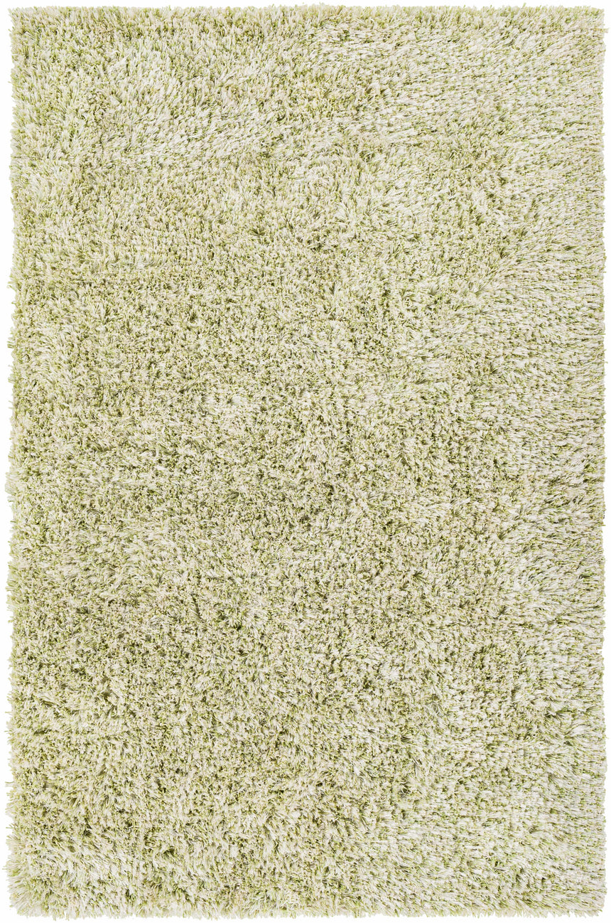 Marao Solid Grass Green Plush Rug - Clearance