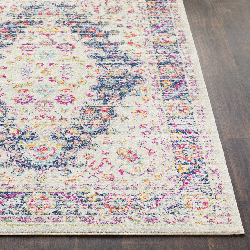 Thorsby Magenta & Cream Area Rug - Clearance