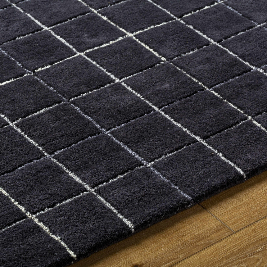 Toshi Jet Black Area Rug