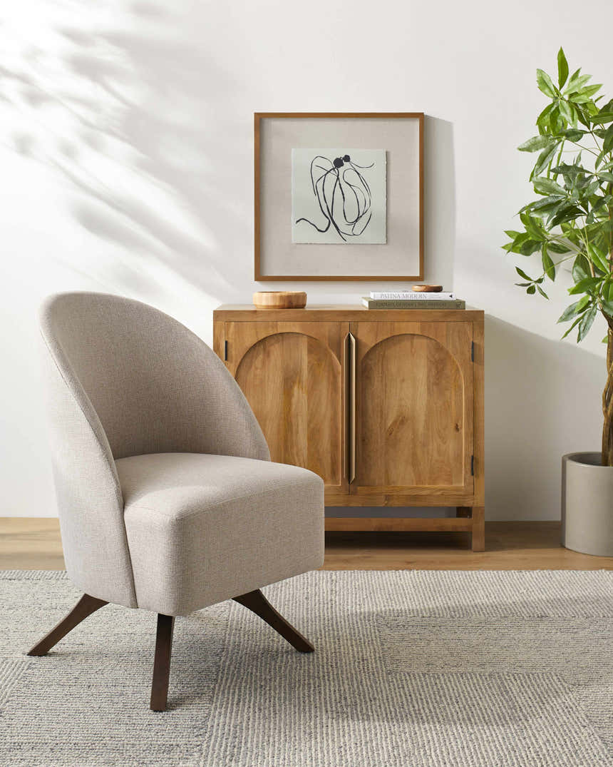 Tenampulco Beige Swivel Chair - Clearance