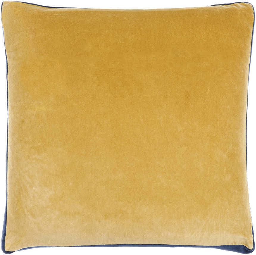 Aurel Goldenrod Vertical Pleated Texture Modern Cotton Accent Pillow