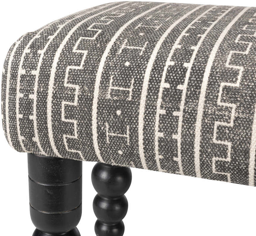 Toshkivka Black and White Patterned Bench - Clearance