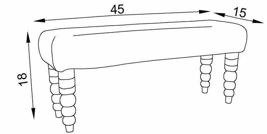 Toshkivka Black and White Patterned Bench