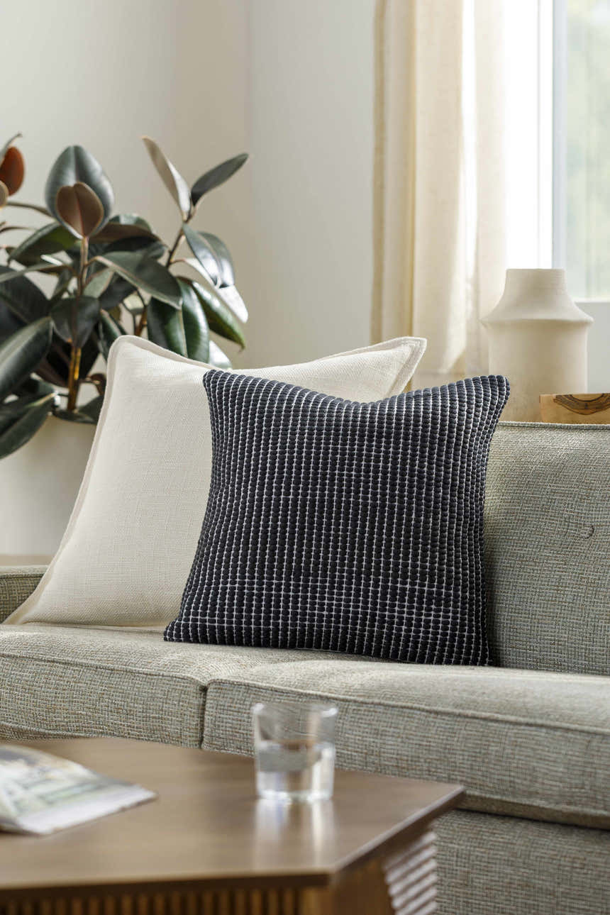 Trory Charcoal Throw Pillow