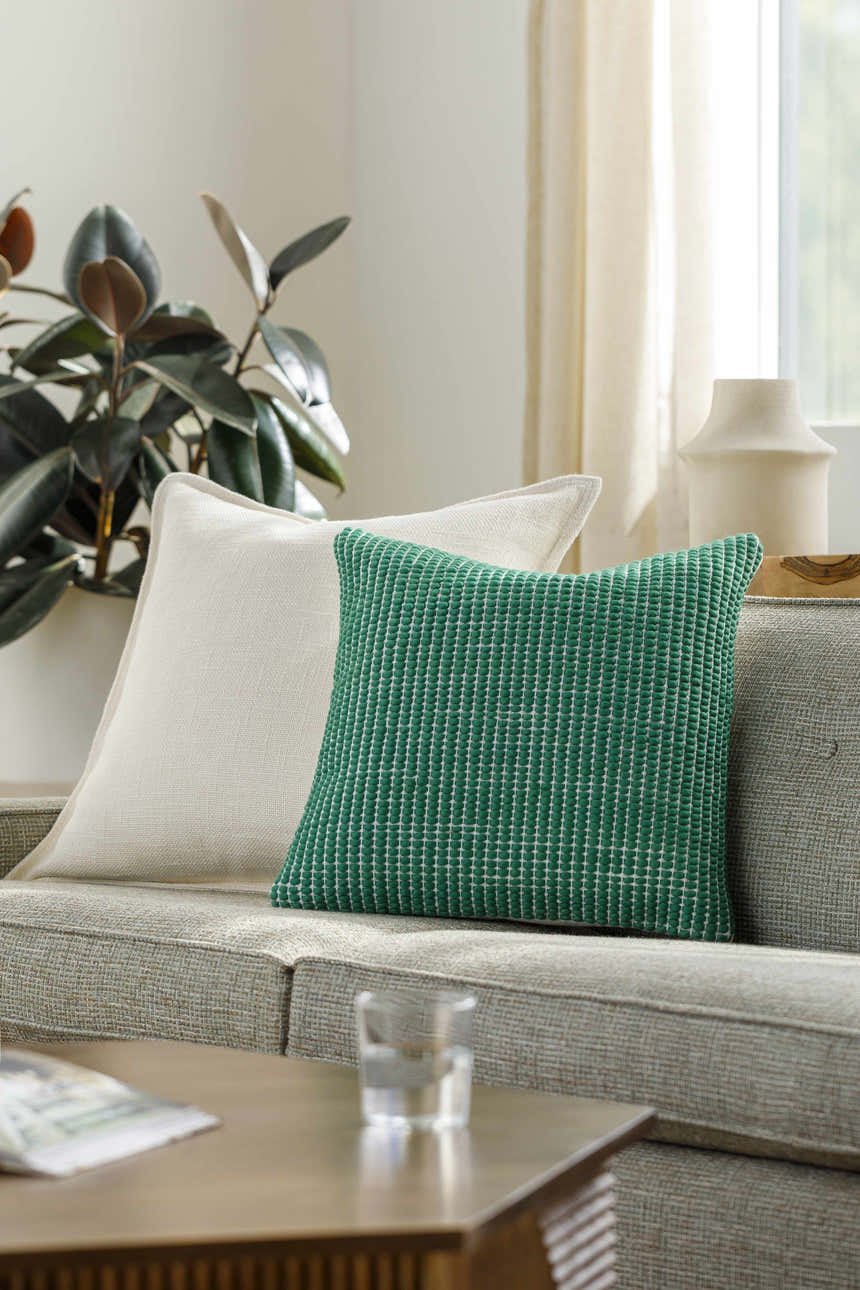 Trory Light Green Throw Pillow - Clearance