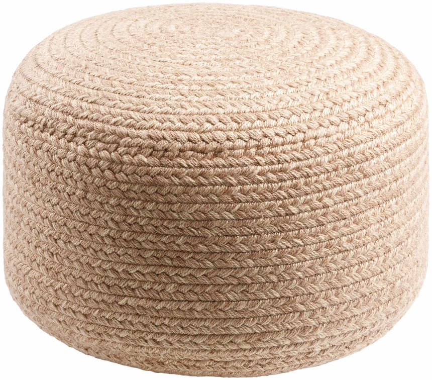 Tonanitla Natural Fiber Dusty Pink Knitted Pouf