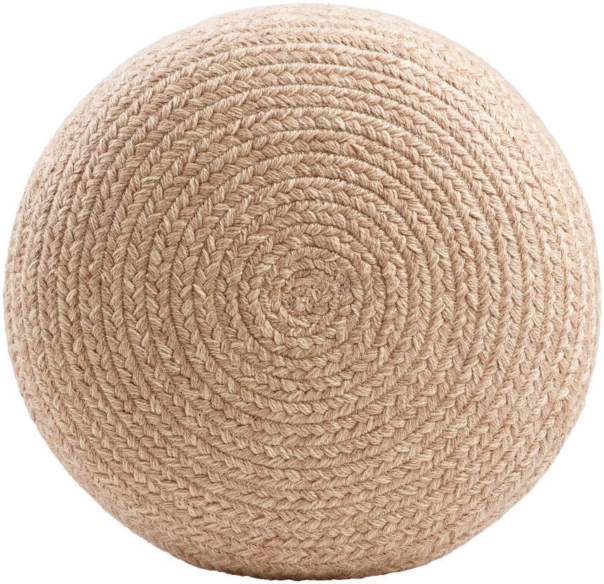 Tonanitla Natural Fiber Dusty Pink Knitted Pouf