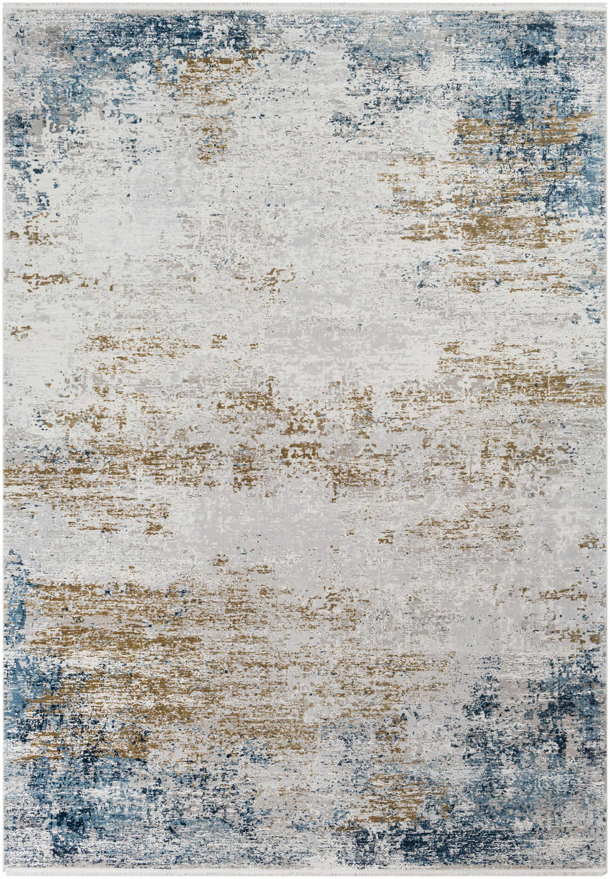 Vassar Luxury Fringed Faux Silk Rug