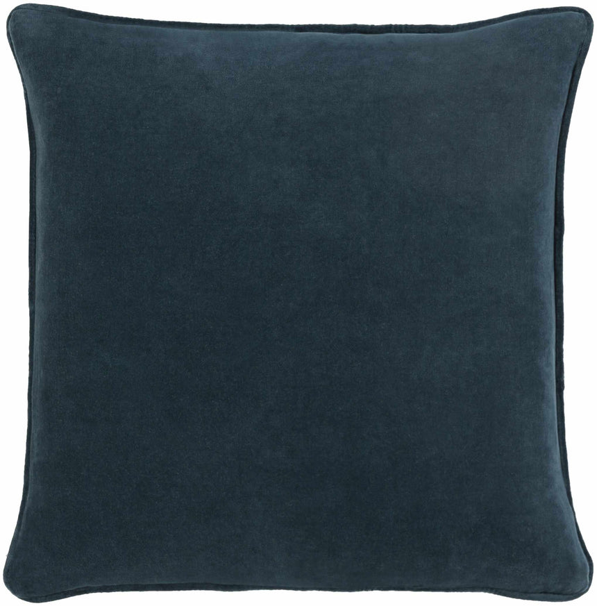 Victor Dark Blue Square Throw Pillow