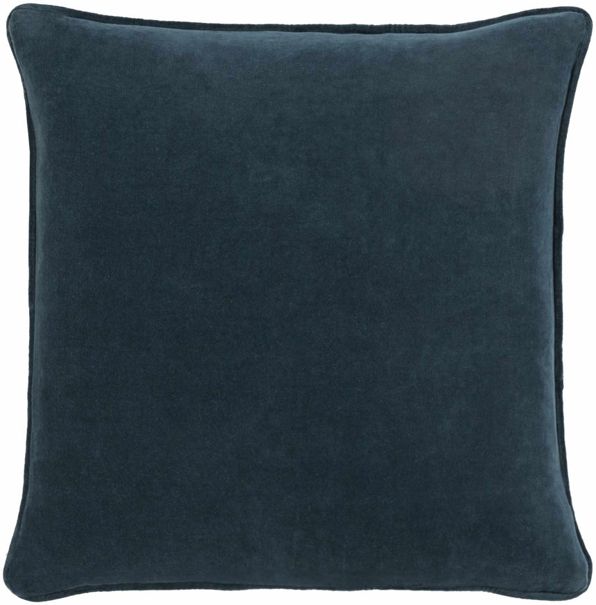 Victor Dark Blue Square Throw Pillow