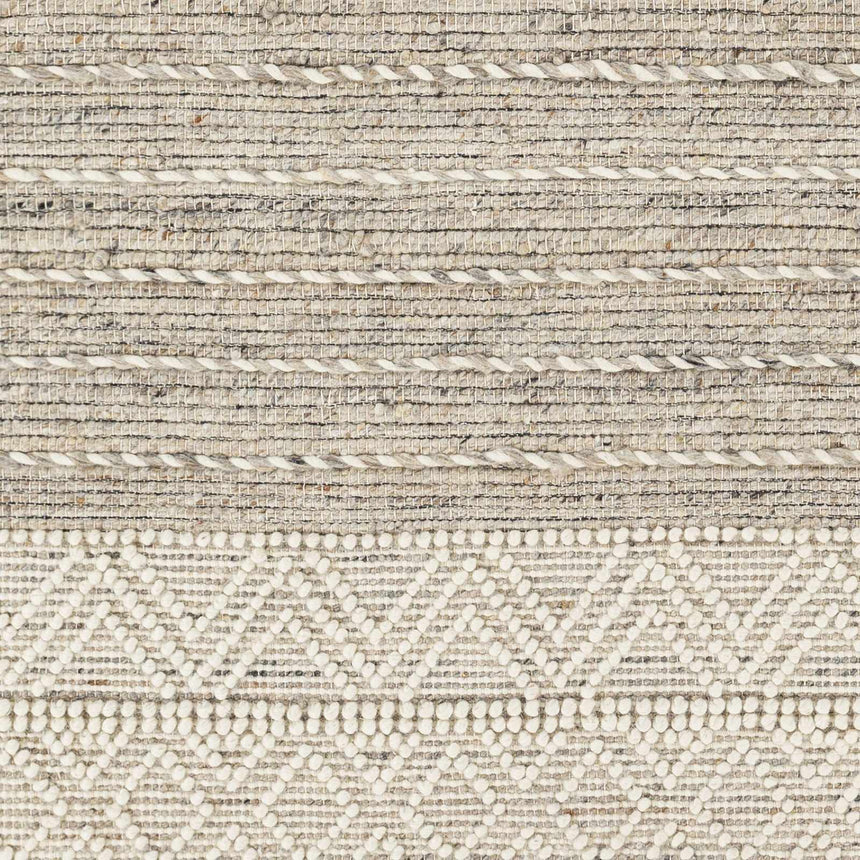 Cream Veruela Wool Blend Braided Tassel Area Rug - Clearance