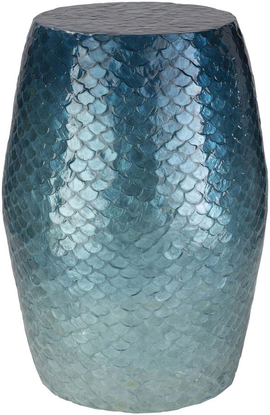 Blue Blue Scales Ceramic Stool - Clearance