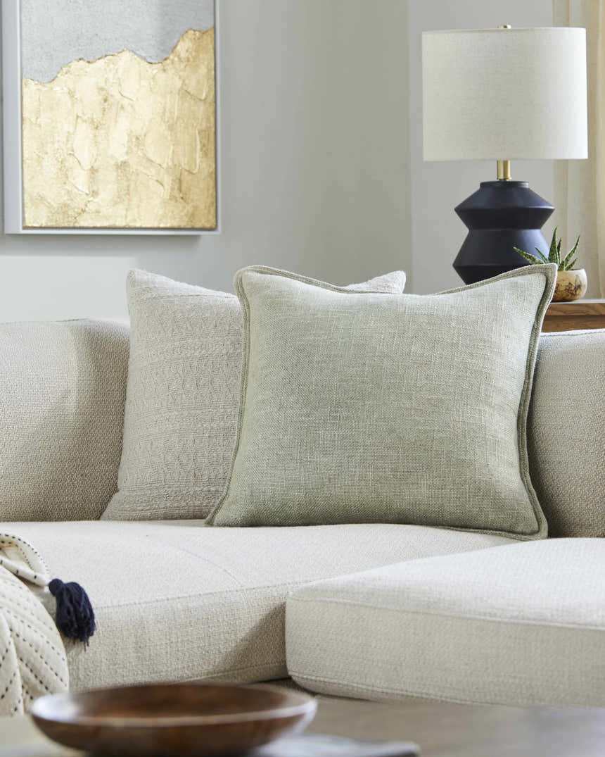 Volta Sage Throw Pillow