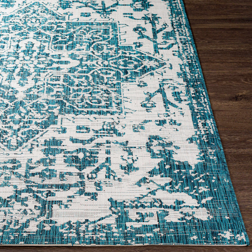 Teal Kilmacolm Indoor & Outdoor Area Rug - Clearance