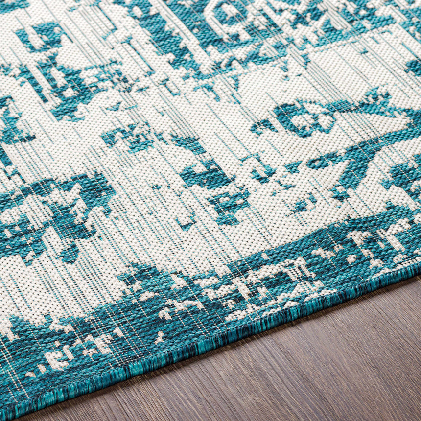 Teal Kilmacolm Indoor & Outdoor Area Rug - Clearance