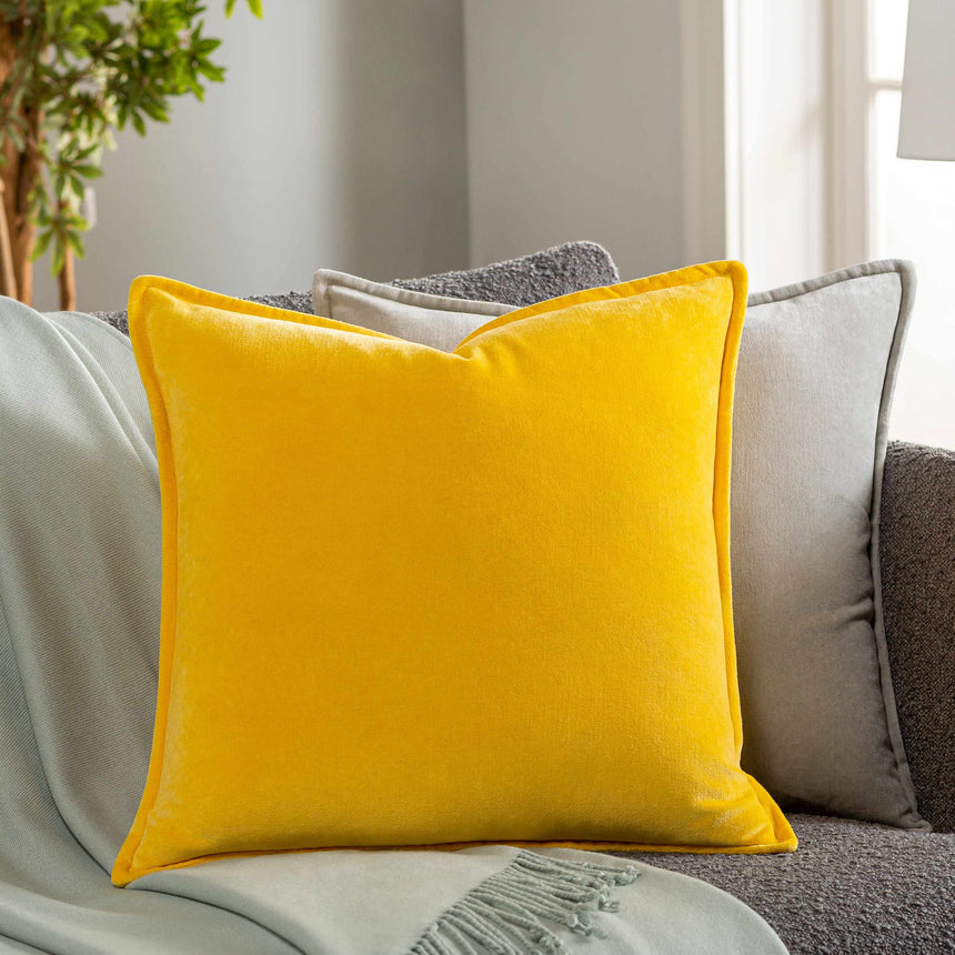 Wasilla Mustard Square Throw Pillow