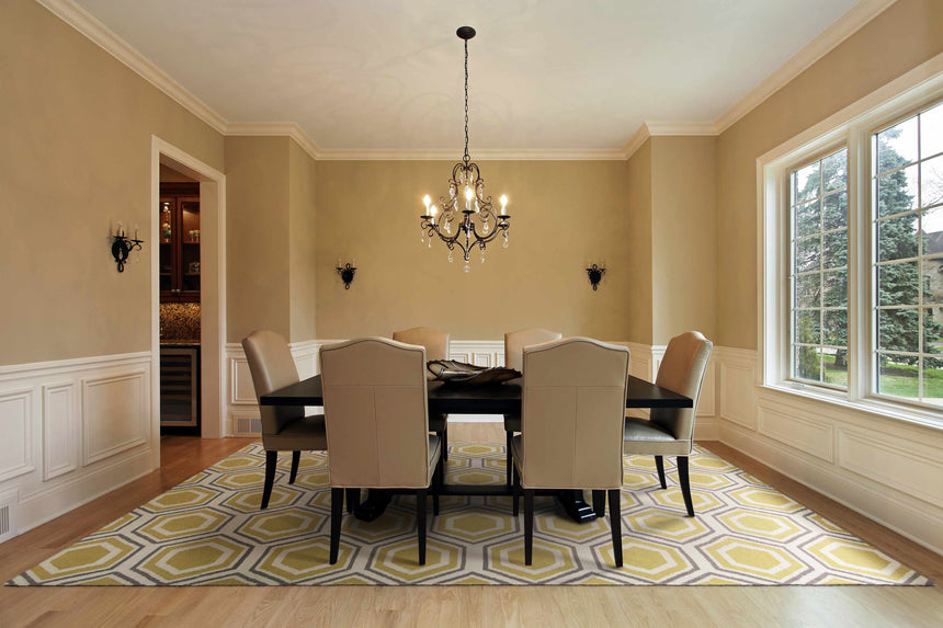 Welton Honeycomb Pattern Wool Rug - Clearance