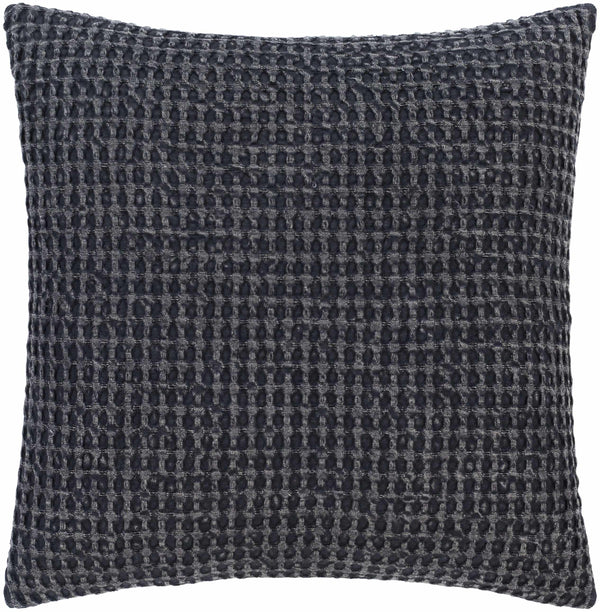 Skipperville Black Square Throw Pillow