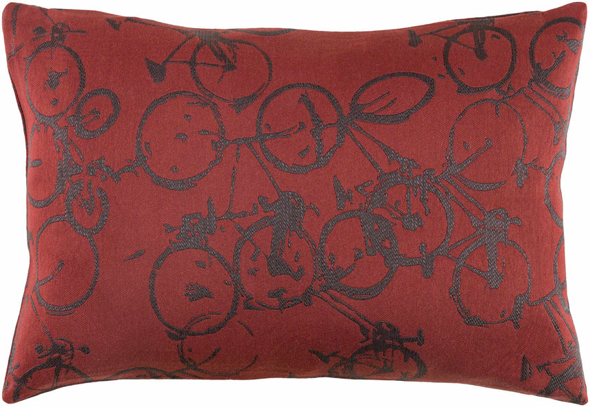 Wilmar Red Bicycle Print Throw Pillow - Clearance