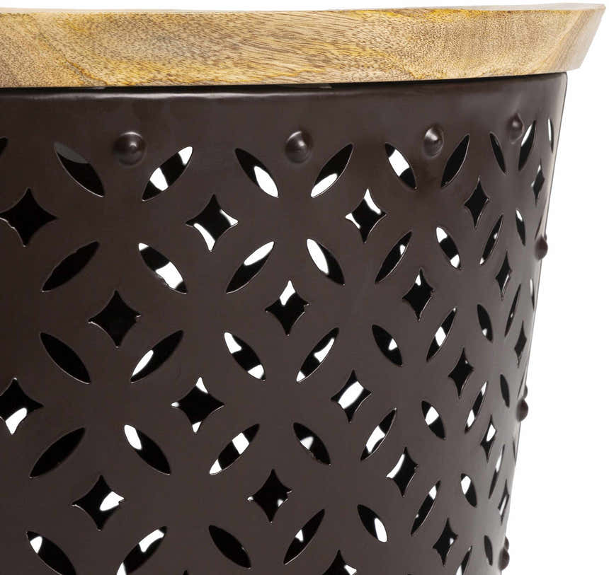 Wallan Rustic Metal Wood Coffee Table