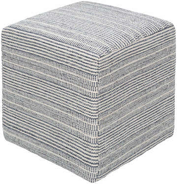 Waterfall Woven Cotton Pouf