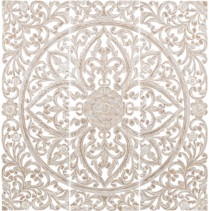 Xava Ornate Carved Wood Wall Art