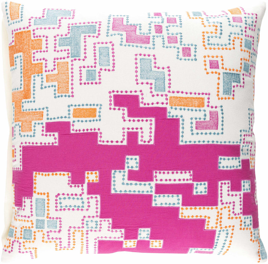 Yaxley Magenta Abstract Pattern Accent Pillow - Clearance