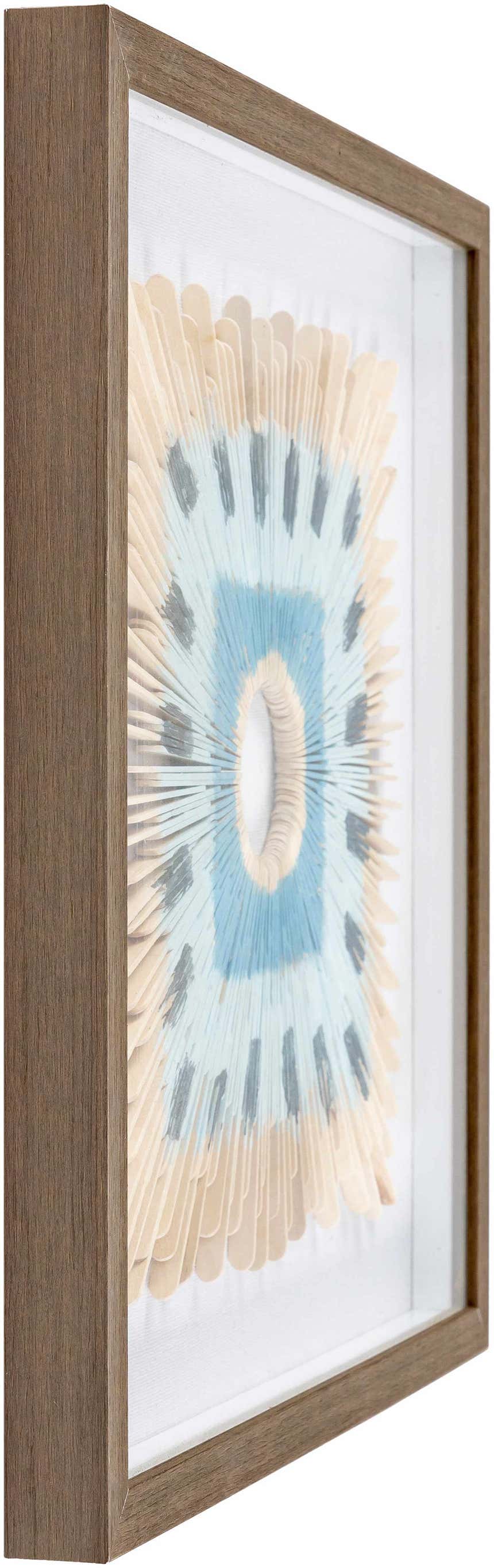 Yenice Natural Wood Geometric Wall Art Set Of Two - Clearance