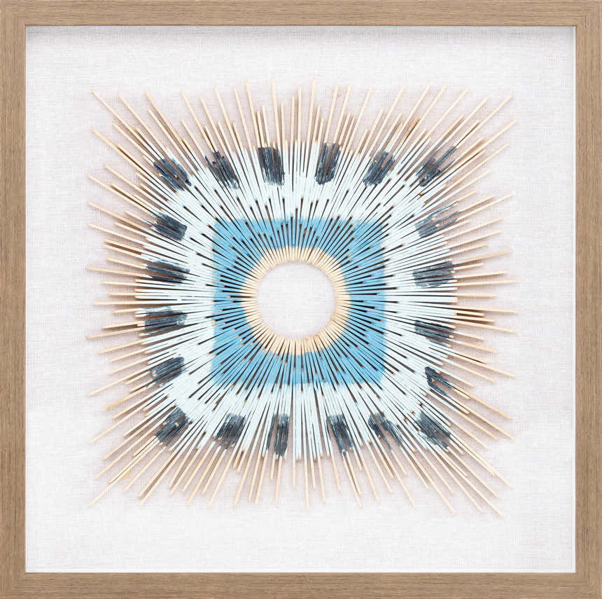 Yenice Natural Wood Geometric Wall Art Set Of Two - Clearance