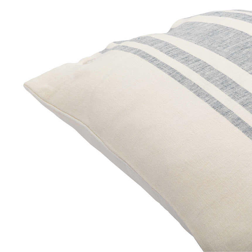 Linova Cream Natural Textured Linen Look Cottage Country Lumbar Pillow - Clearance