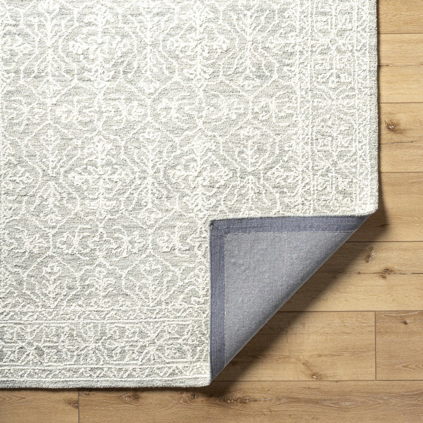Yadid Gray Wool Area Rug