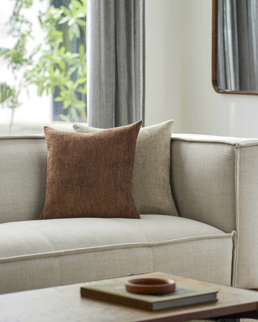 Zihna Chestnut Throw Pillow - Clearance